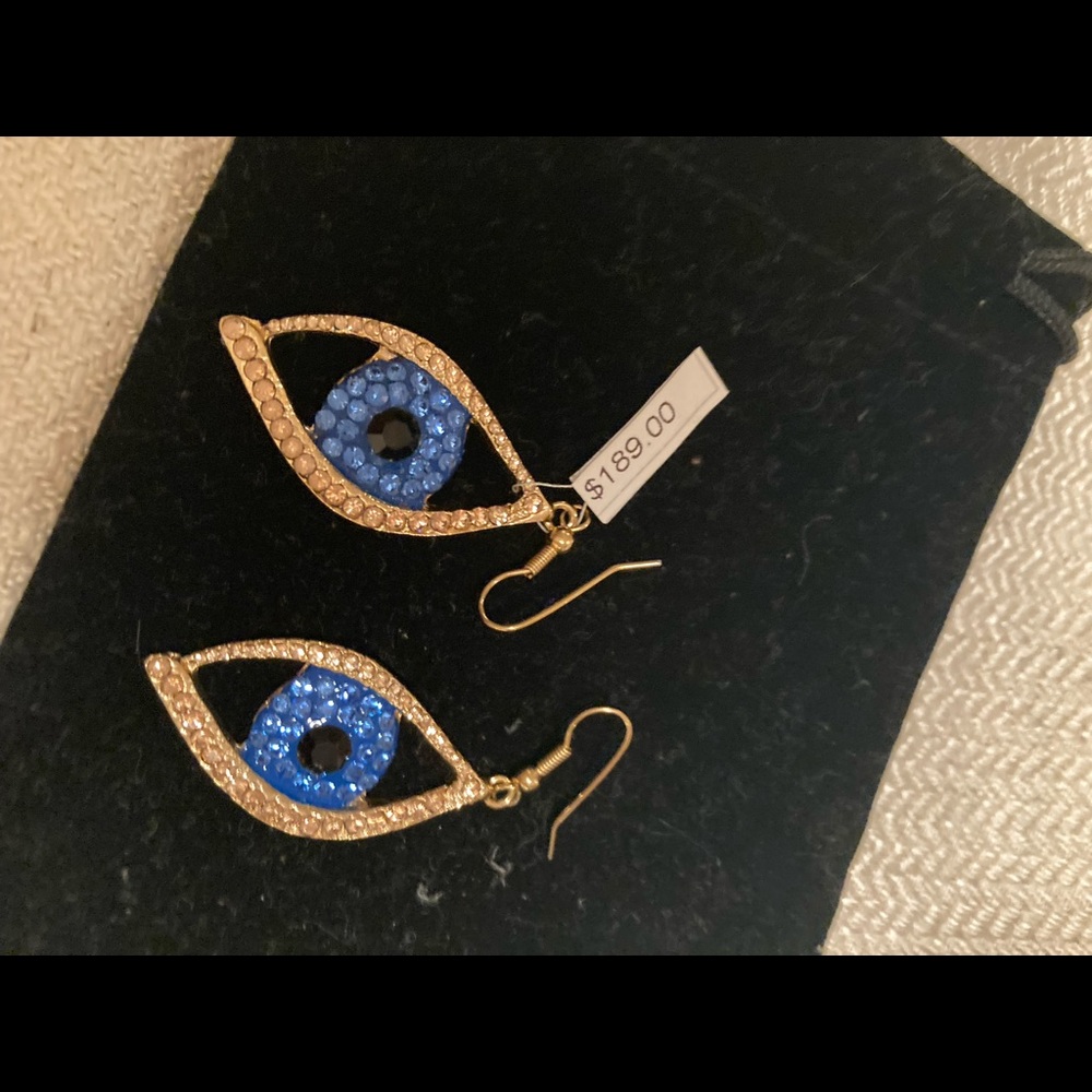 Earrings with blue stones from Neiman Marcus (NWT)